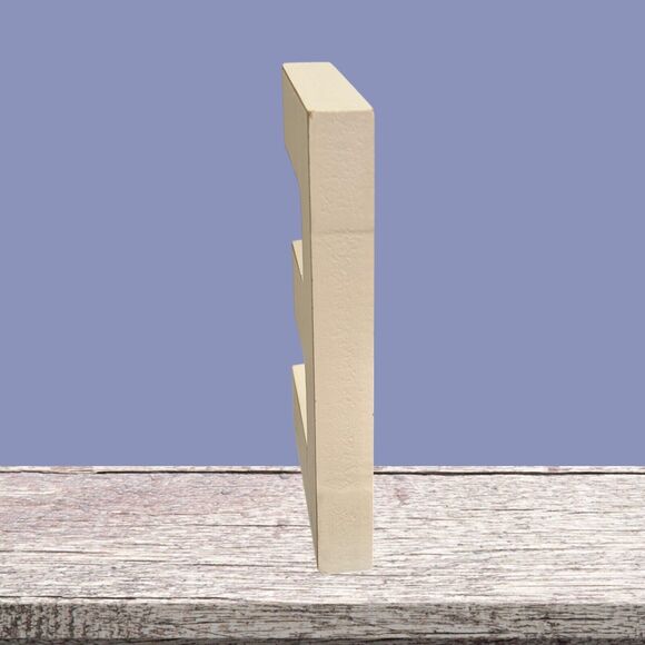 Alphabet Wall Decor, Craft, Large Wooden Letters O N E Distressed White 6" - Picture 11 of 13